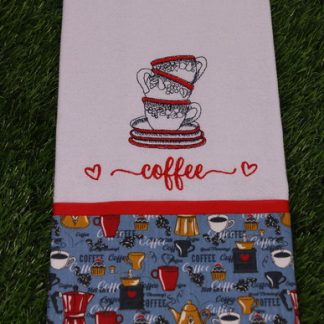 Pano de Prato Bordado - Coffee