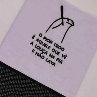 Pano de Prato Bordado Flork - o Pior Cego