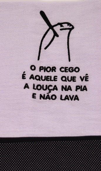 Pano de Prato Bordado Flork - o Pior Cego