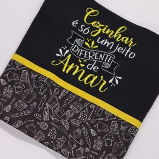 Pano de Prato Bordado - Cozinhar