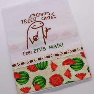 Pano de Prato Bordado - Troco Gente Chata