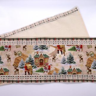 Pano de Prato com Barrado de Natal Vintage
