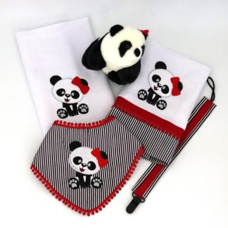 Kit de Bebê - Panda Vermelho