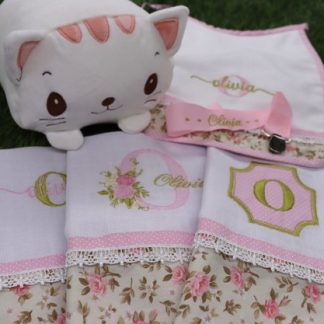 Kit de Bebê - Flores Rosa