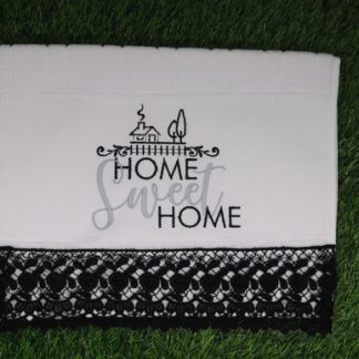 Toalha de Lavabo com Bordado - Home Sweet Home