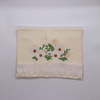 Toalha de Lavabo Bordada - Flores