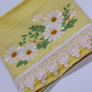 Toalha de Lavabo Bordada - Flores