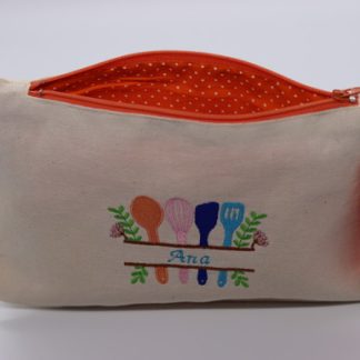 Necessaire Bordada - Cozinha com Nome
