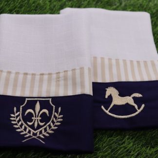 Kit Fraldas de Boca - Cavalo (marinho e Bege)