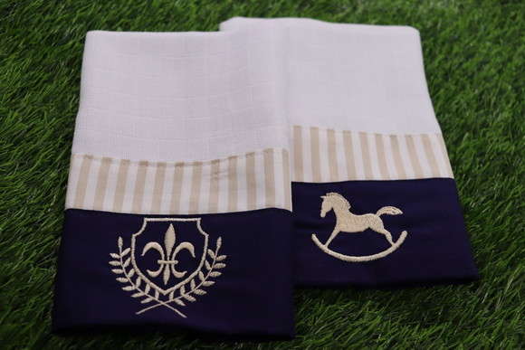 Kit Fraldas de Boca - Cavalo (marinho e Bege)