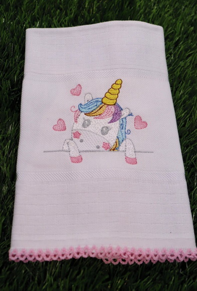 Fralda de Boca Bordada - Unicórnio