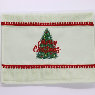 Toalha de Lavabo Bordada - Merry Christmas