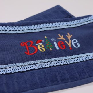 Toalha de Lavabo Bordada - Believe