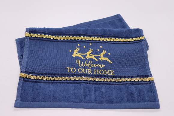 Toalha de Lavabo Bordada - Welcome To Our Home