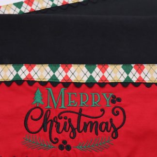 Pano de Prato Bordado - Merry Christmas