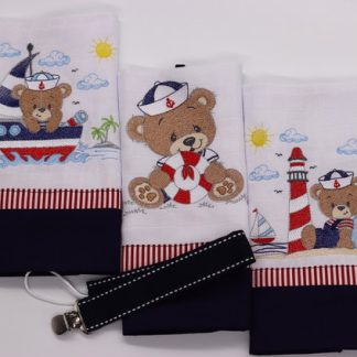 Kit de Bebê - Ursinhos Marinheiros