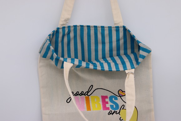 Sacola Ecobag Bordada - Good Vibes