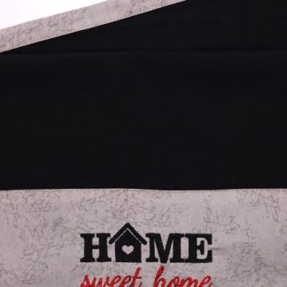 Pano de Prato Bordado Preto - Home Sweet Home