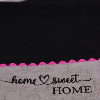 Pano de Prato Preto Bordado - Home