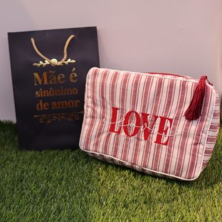 Necessaire Bordada- Dia das Mães "love"
