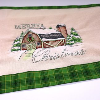 Pano de Parto Bordado - Merry Christmas