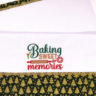 Pano de Prato Bordado - Baking Sweet Memories