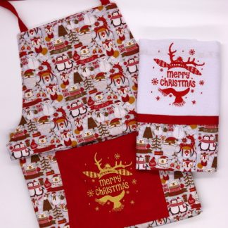 Kit de Cozinha Bordado - Marry Christmas