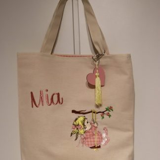 Sacola Ecobag Bordada - Menina no Balanço