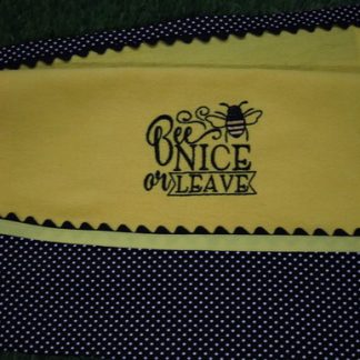 Pano de Prato Amarelo Bordado - Bee Nice