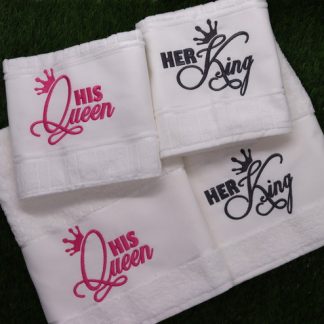 Jogo de Toalha de Banho Bordado -king/queen