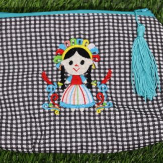 Necessaire Bordada - Menina Mexicana