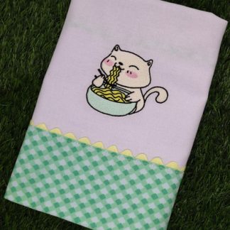 Pano de Prato Bordado - Gatinho