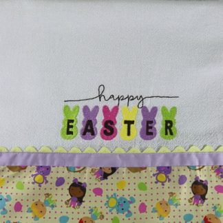Pano de Prato Bordado - Happy Easter