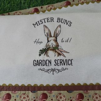 Pano de Prato Bege Bordado - Mister Buns