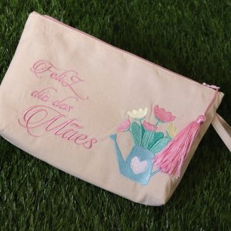 Necessaire Bordada - Feliz Dia das Mães