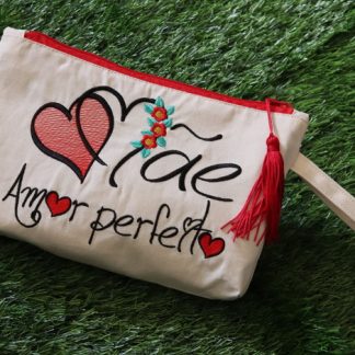 Necessaire Bordada - Mãe Amor Perfeito