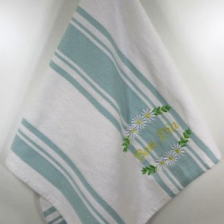 Kit com 2 Panos de Prato (azul e Branco) - Bom Dia