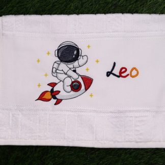 Toalha de Mão Bordada - Astronauta