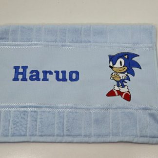 Toalha de Mão Bordada - Sonic