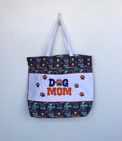 Sacola Ecobag Bordada - Dog Mom