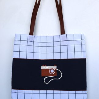 Sacola Ecobag Bordada - Máquina Fotográfica